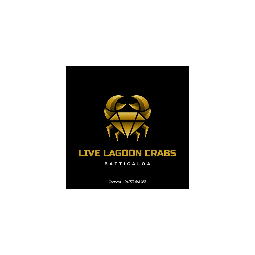 Live Lagoon Crabs Batticaloa brown logo